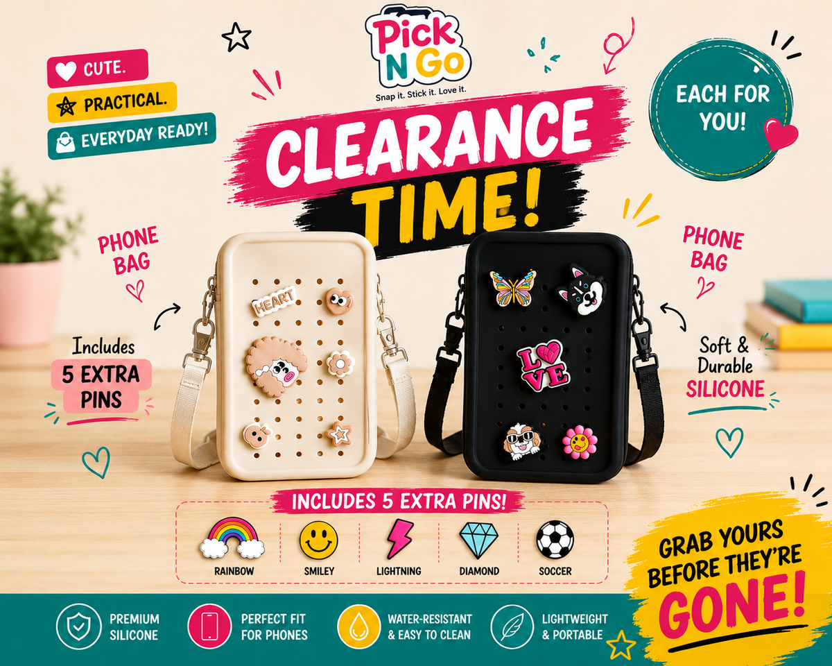 Phone Silicone Bag + 5 Free Pins