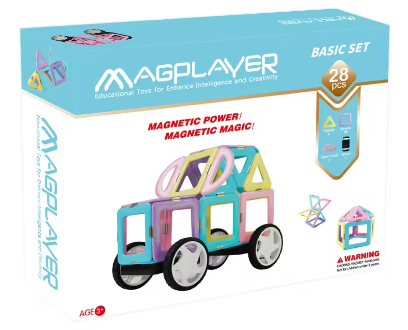 28 pcs Basic Set Magnetic Car