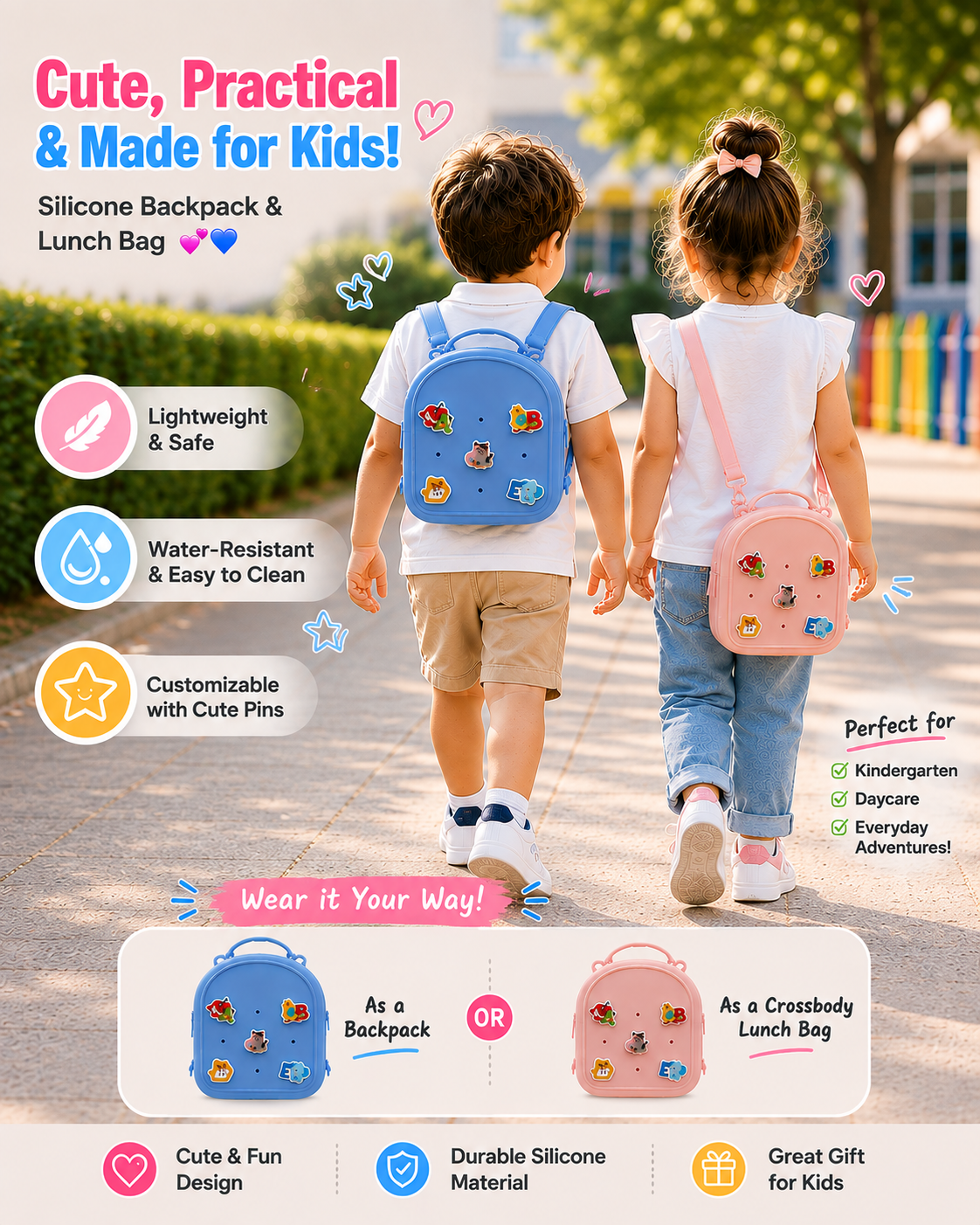 Small Silicone Backpack/Lunch Bag